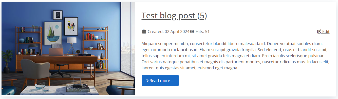 Blog listing